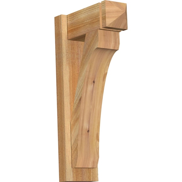 Ekena Millwork Legacy Arts & Crafts Rough Sawn Outlooker, Western Red Cedar, 6"W x 14"D x 26"H OUT06X14X26LEC03RWR - main